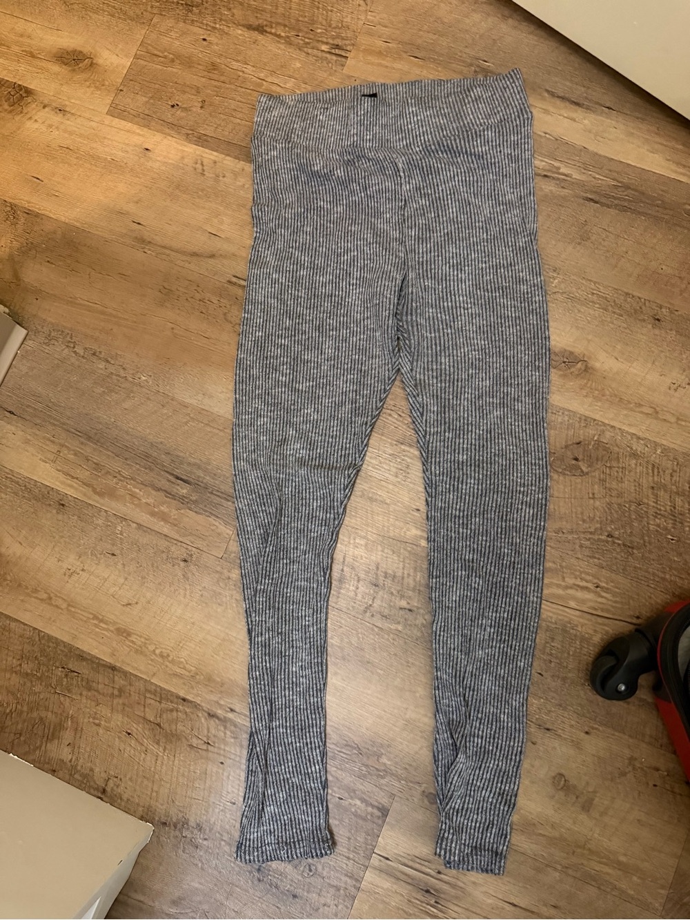 Ribbed Grey Women's Track Pants - Stretchy Jogger Leggings